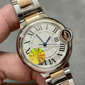 BALLON BLEU 33MM PINK GOLD STEEL