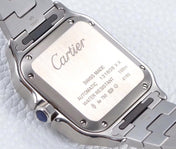 SANTOS LADY 35.1MM AUTOMATIC SILVER DIAMOND BEZEL