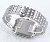 SANTOS LADY 35.1MM AUTOMATIC SILVER DIAMOND BEZEL