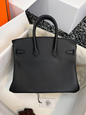 HM BIRKIN 25CM BLACK TOGO LEATHER SILVER HARDWARE