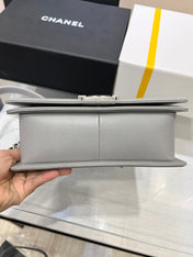 BOY BAG MEDIUM 25 GREY CAVIAR RUTHENIUM HARDWARE