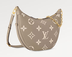 LOOP HOBO 38 BICOLOR MONOGRAM EMPREINTE LEATHER GOLD HARDWARE