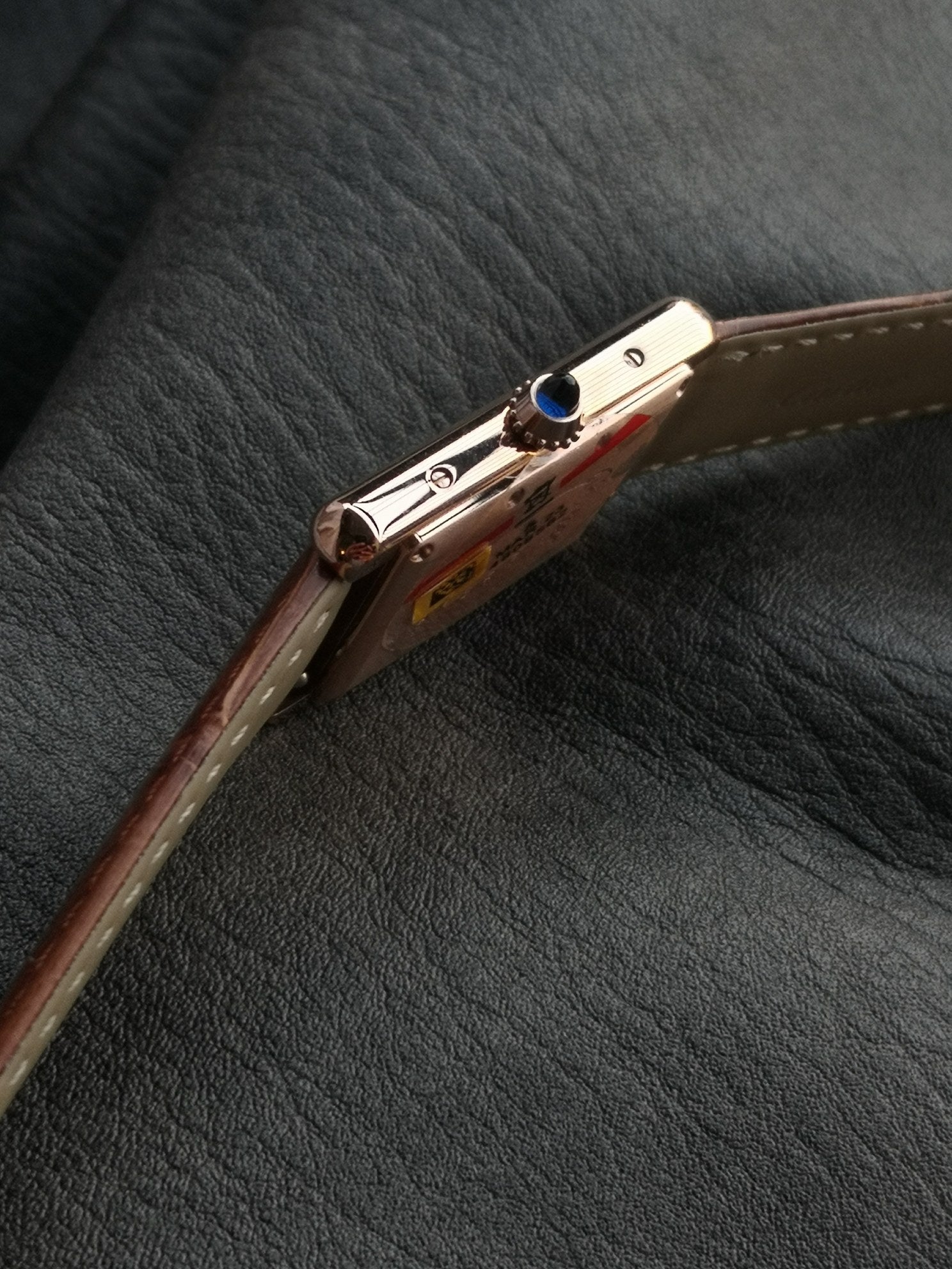 TANK MUST PINK GOLD BURGUNDY CROCODILE