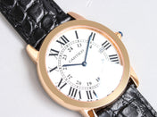 RONDE SOLO PINK GOLD BLACK LEATHER