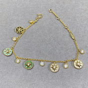 LUCKY STAR MULTI COLOR 5 MOTIF 6 DIAMOND BRACELET