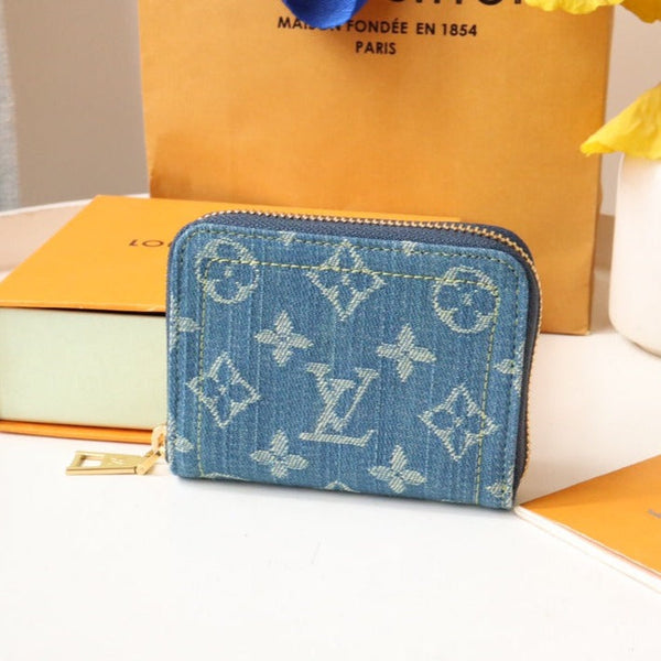 LV ZIPPY COIN 11CM BLUE DENIM