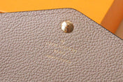 SARAH WALLET BEIGE MONOGRAM EMPREINTE 19CM