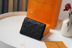 VICTORINE WALLET 12CM BLACK MONOGRAM EMPREINTE LEATHER