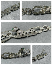 PANTHERE DE CARTI SILVER DIAMOND ONYX BRACELET