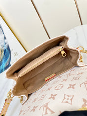 POCHETTE METIS 21.5 WHITE BROWN MONOGRAM CANVAS