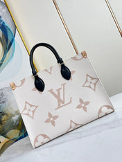 ONTHEGO 35 WHITE BROWN MONOGRAM CANVAS