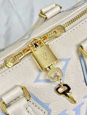 SPEEDY 20.5 WHITE BLUE MONOGRAM CANVAS