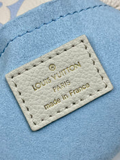 SPEEDY 20.5 WHITE BLUE MONOGRAM CANVAS