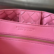BV MEDIUM ANDIAMO 32CM PINK LAMBSKIN