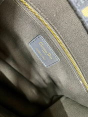 CD SMALL BOOK TOTE 26 BLUE OBLIQUE EMBROIDERY