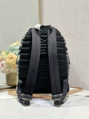 RIDER BACKPACK WHITE OBLIQUE JACQUARD