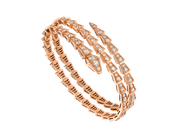 SERPENTI BRACELET PINK GOLD DIAMOND DOUBLE ROW