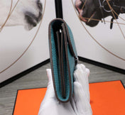 HM CLUTCH CONSTANCE 20.5 SAPPHIRE CALFSKIN SILVER HARDWARE