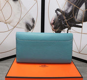 HM CLUTCH CONSTANCE 20.5 SAPPHIRE CALFSKIN SILVER HARDWARE