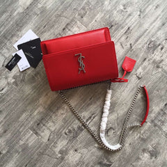 SUNSET 22 HANDBAG IN CHERRY RED CALFSKIN