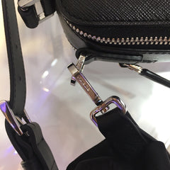 MEDIUM BRIQUE BAG 22 IN BLACK SAFFIANO LEATHER