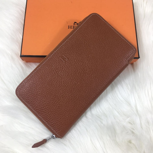 HM SILK'IN CLASSIC WALLET 20 RUSSET GRAINED CALFSKIN