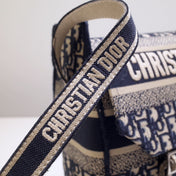 CAMP DOUBLE BUCKLE BAG 28 IN NAVY BLUE MONOGRAM OBLIQUE JACQUARD