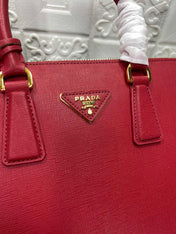 PRA GALLERIA 32 BAG IN CHERRY RED SAFFIANO LEATHER
