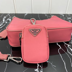 PRA HOBO 22 BAG IN DARK PINK RE-NYLON