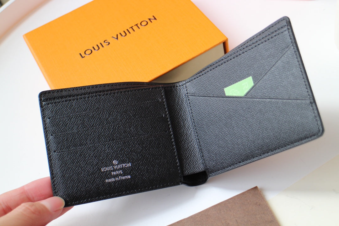 LV 25S MULTIPLE WALLET IN MONOGRAM ECLIPSE COATED CALFSKIN