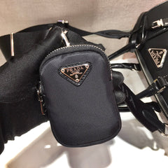 TOP HANDLE CROSSBODY BAG 20 IN BLACK RE-NYLON