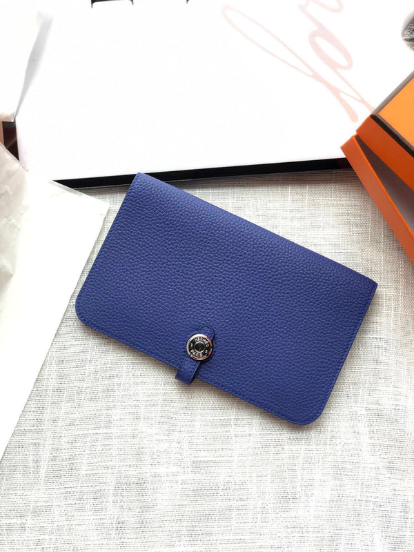 HM DOGON WALLET 20 AZURE CALFSKIN