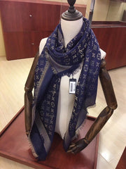 LV SCARF 140 CM IN WOOL MIX SILK 693008