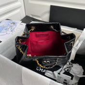 CC GRABRIELLE SMALL 24 BACKPACK IN BLACK CALFSKIN