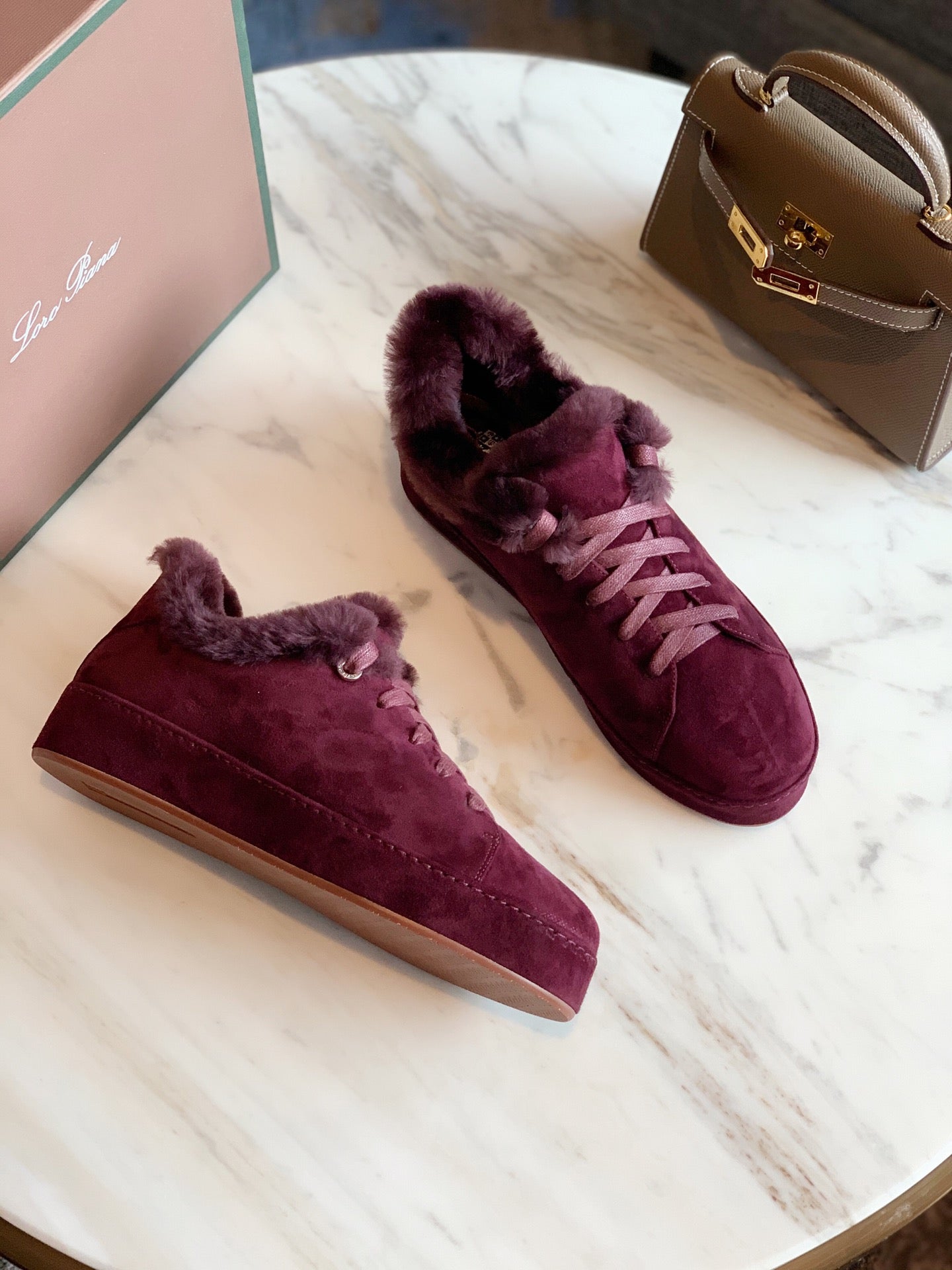 LP WINTER NUAGES SNEAKERS MULBERRY LAMBSKIN