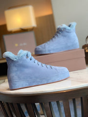 LP WINTER NUAGES HIGH SNEAKERS SAPPHIRE LAMBSKIN