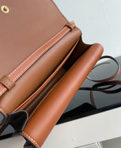 TRIPHOME 20 DOUBLE LAYER MONOGRAM BLACK PATTERN CALFSKIN BAG