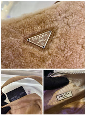 HOBO BAG 23 IN BEIGE SHEARLING