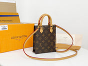 LV MINI TOTE BAG 17 IN BROWN MONOGRAM COATED CANVAS
