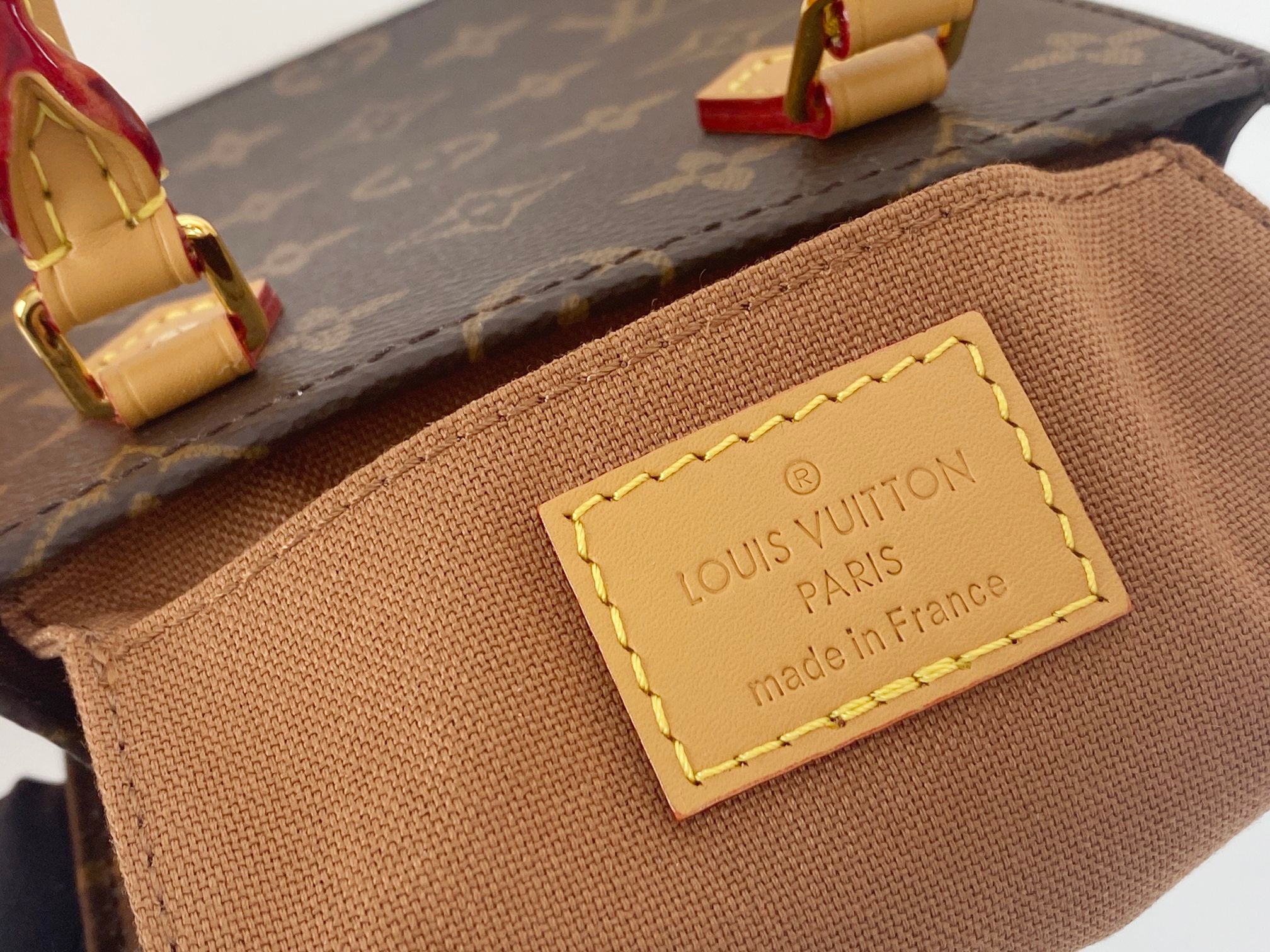 LV MINI TOTE BAG 17 IN BROWN MONOGRAM COATED CANVAS