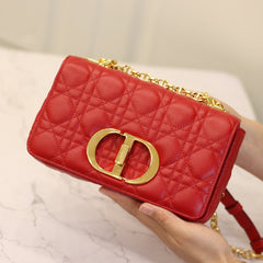 CARO MINI BAG 20 IN CANDY RED CALFSKIN