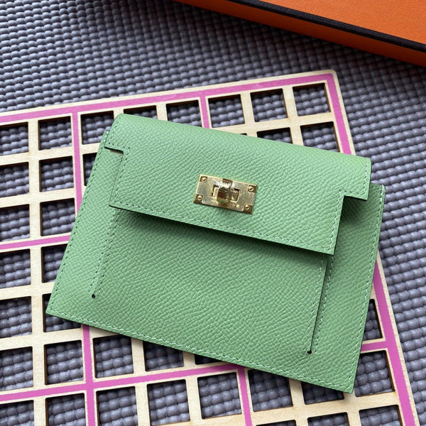 HM Kelly Pocket 13.5 Green Epsom Ghw