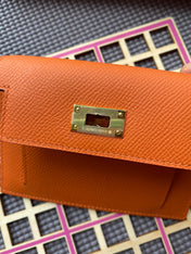 HM Kelly Pocket 13.5 Orange Epsom Ghw
