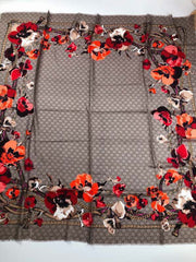 GUCCI 25S SCARF 140 IN CASHMERE 740370