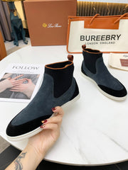LP CHARMS ANKLE BOOTS BLACK AND GRAY CASHMERE FABRIC