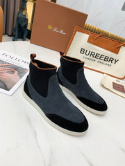 LP CHARMS ANKLE BOOTS BLACK AND GRAY CASHMERE FABRIC