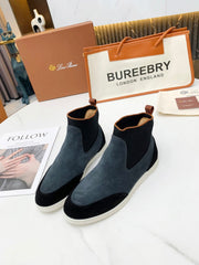 LP CHARMS ANKLE BOOTS BLACK AND GRAY CASHMERE FABRIC
