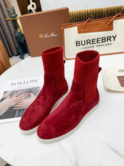 LP COCOON WALK ANKLE BOOTS CHERRY CASHMERE FABRIC