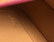 LOE GOYA BAG 18 IN CHERRY RED SILK CALFSKIN