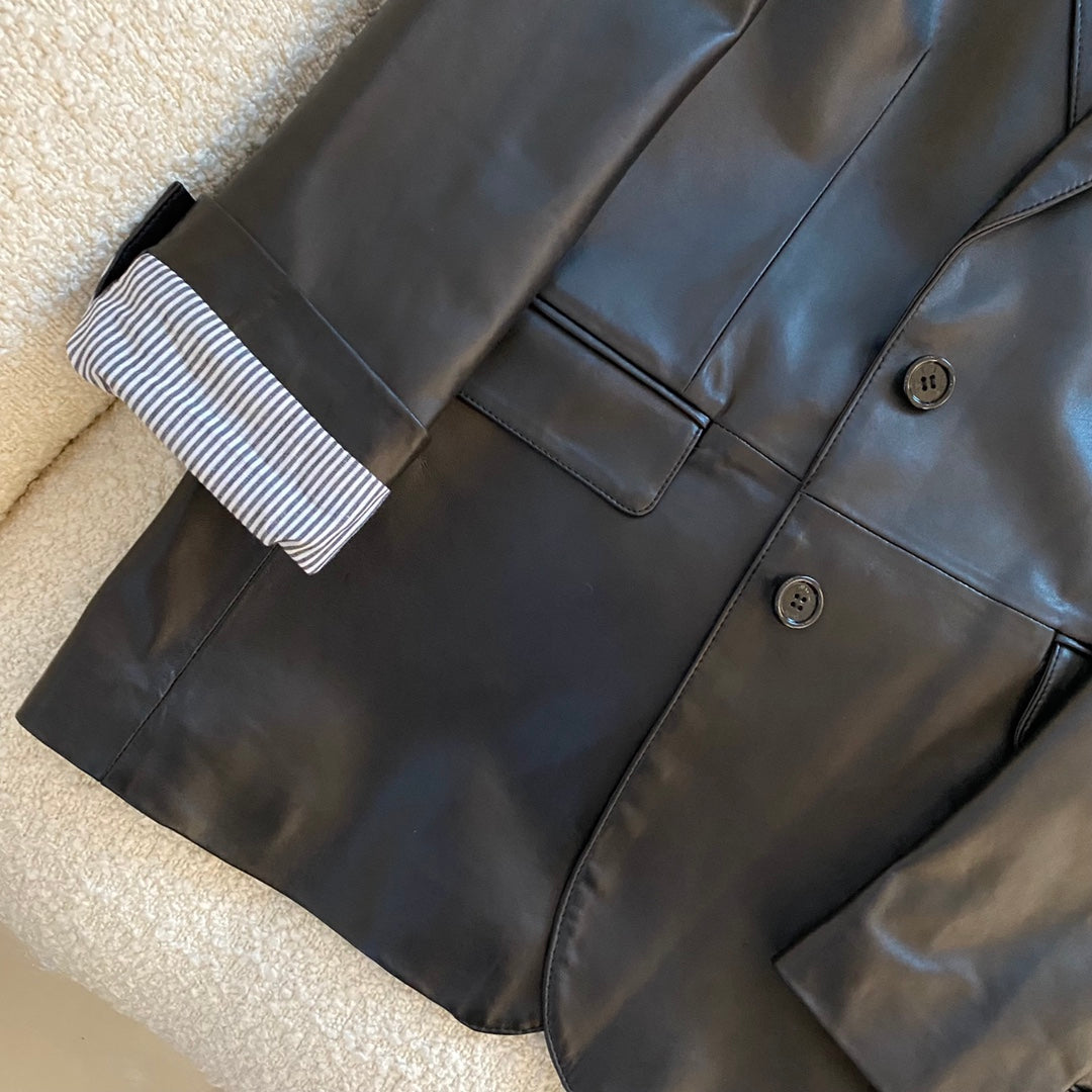 CELINE 25S LEATHER JACKET 0100